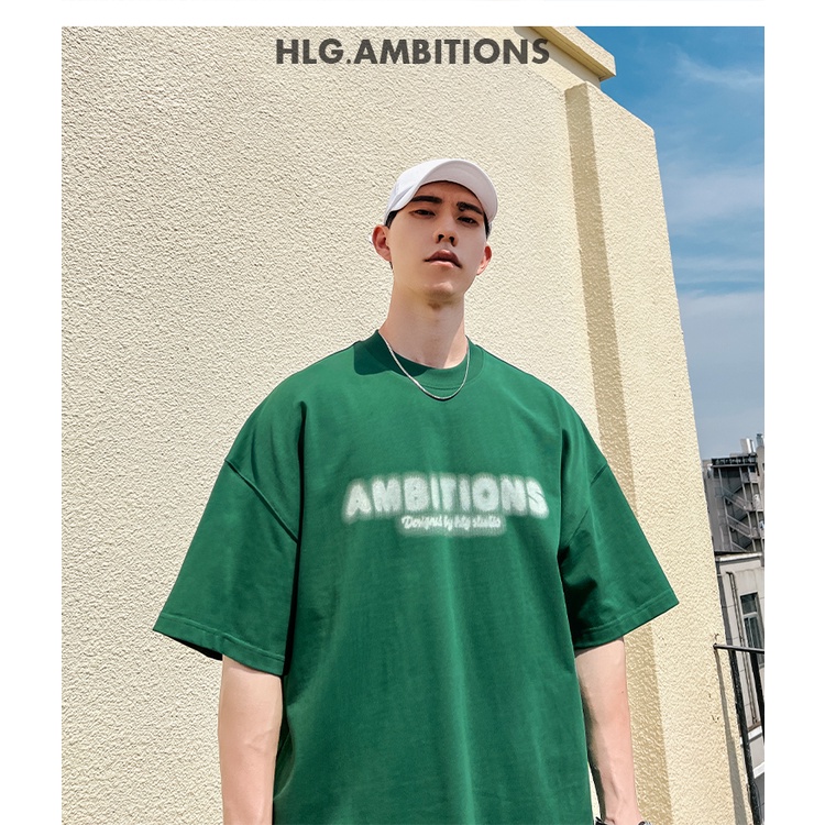 Áo phông nam cổ tròn thủy chiều chứ mờ phong cách Ulzzang - cotton mịn thấm hút mồ hôi thoải mái hoạt động