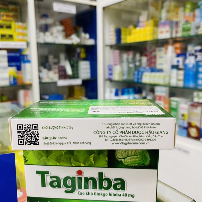 ✅ [Chính Hãng] Viên uống TAGINBA hỗ trợ tăng cường tuần hoàn não Cao khô GINKGO BILOBA 40mg DHG , Thực phẩm bảo vệ Sk