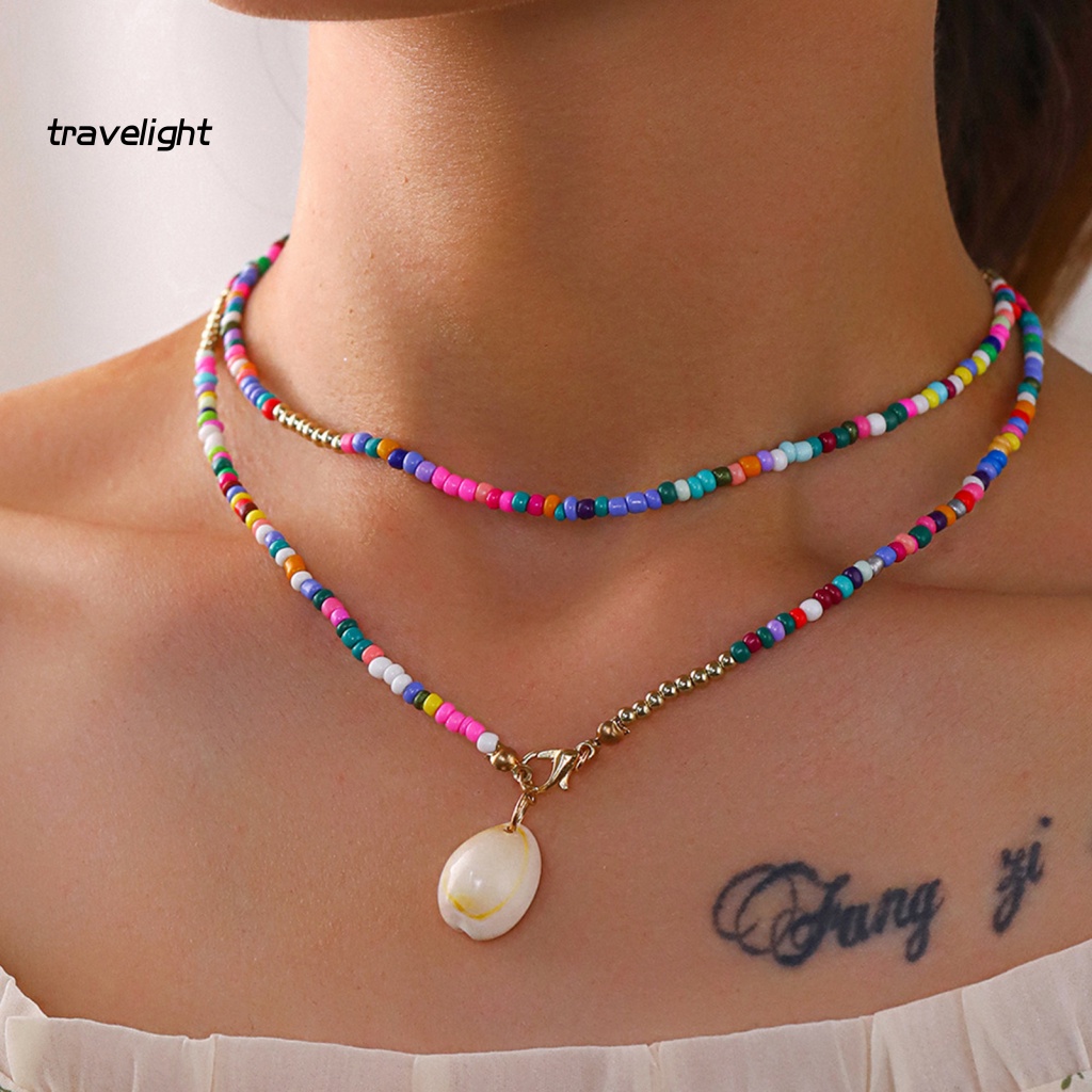 (Travelight) Vòng cổ Hai Lớp Handmade Thanh Lịch Cho Nữ