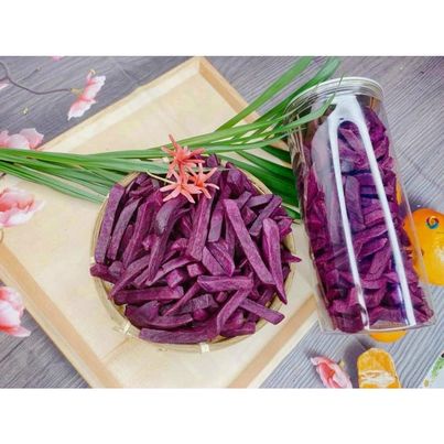 Khoai Lang Tím Cọng Sấy Giòn Xuất Khẩu - Loại Ngon 100G / 250G / 500G