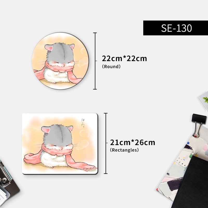 Tấm Lót Chuột Hình Tròn Chống Thấm Nước 22x22cm