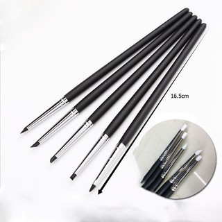 5Pcs Polymer Carving Craft Brush Pottery Tools Clay Sculpture Nail Art Tools Pottery Ceramics Tool Color Shapers