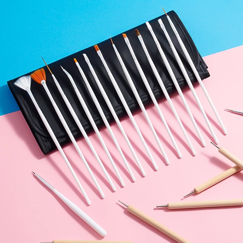 [Hàng mới về] Bộ 15 cọ vẽ trang trí móng tay nghệ thuật chuyên nghiệp tiện lợi