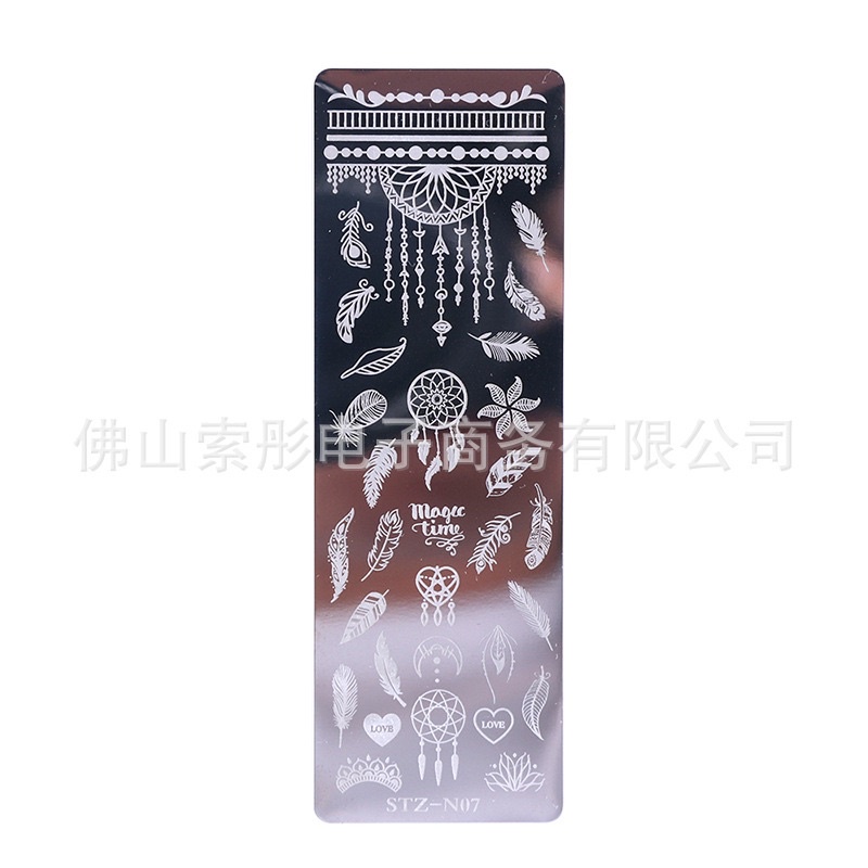 Khuôn in, con dấu, mực in hoa văn in móng tay Nail