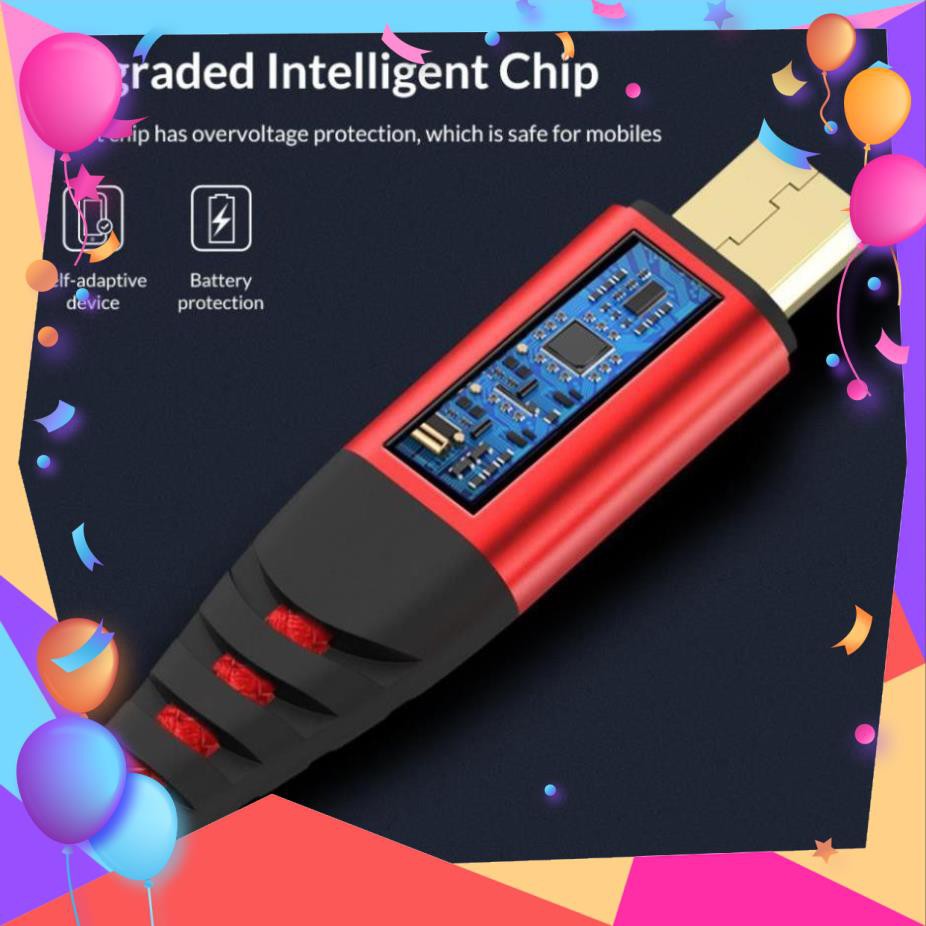 Cáp Sạc Micro TOPK AN42 Micro USB Dây Bện Sợi Nylon Dài 1m