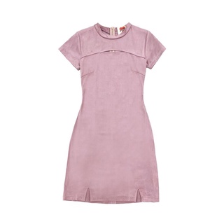 Váy Cut-out body da lộn / uni
