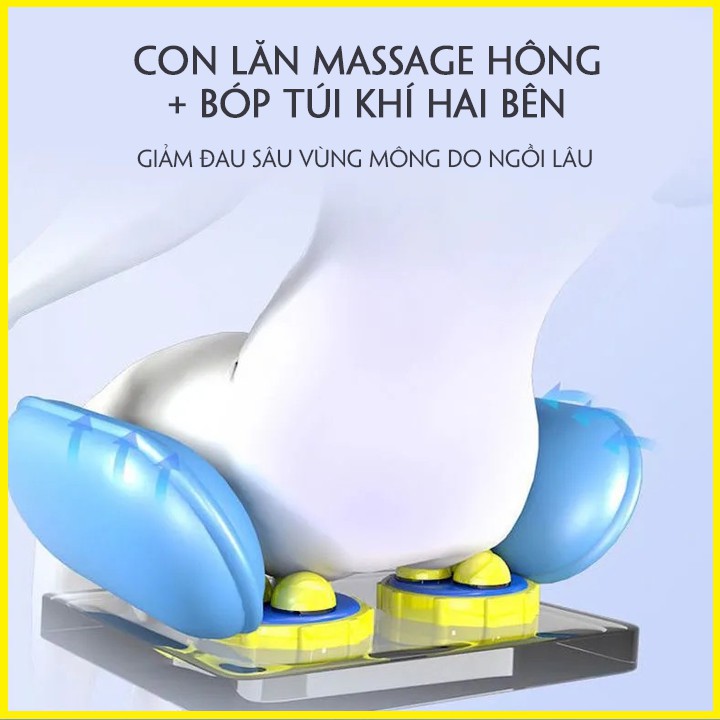 Ghế massage toàn thân,ghế mát xa trị liệu bằng con lăn 3D kết hợp nhiệt Hồng ngoại điều khiển bằng màn hình cảm ứng