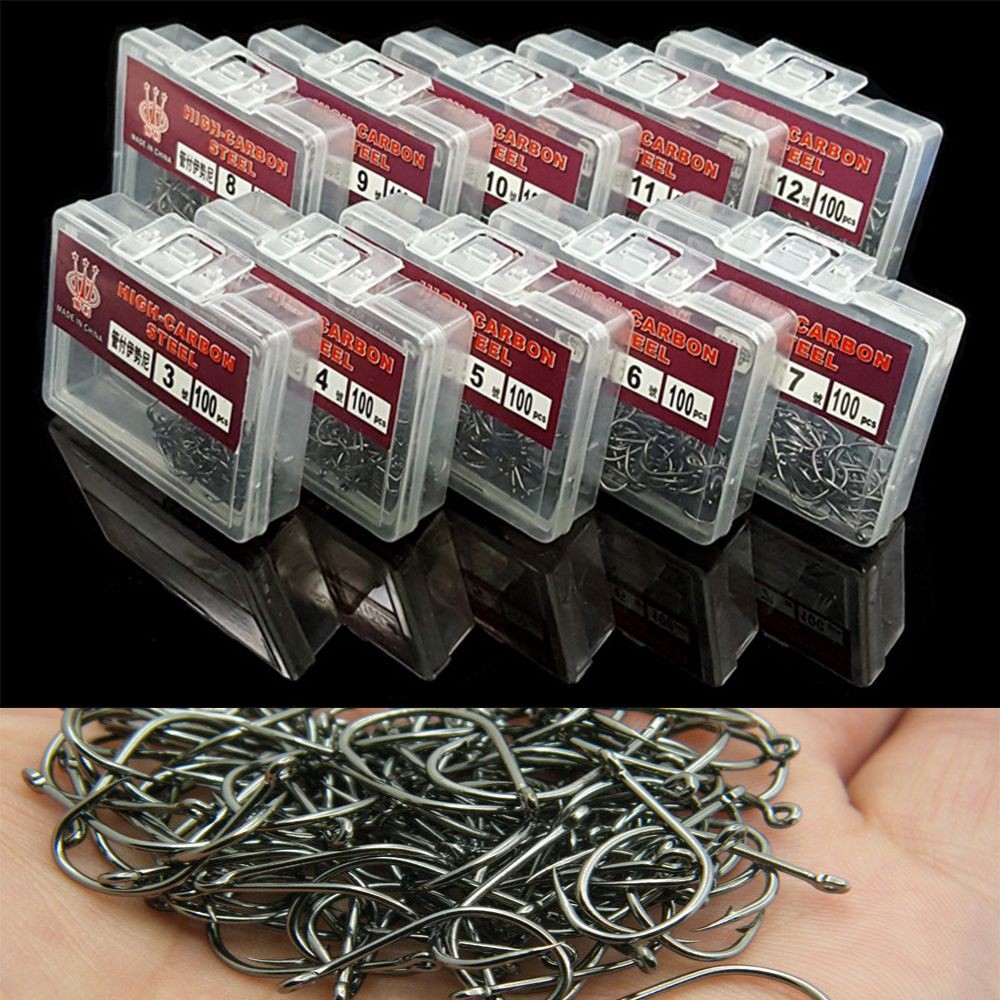 Set 100 móc câu cá bằng thép cacbon