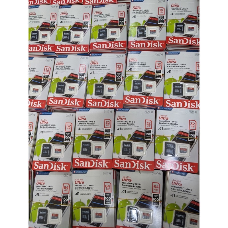 Thẻ nhớ SD Sandisk 32G 64G Ultra Class 10 và Extreme Pro tốc độ cao 4K cho máy ảnh máy quay KARPINO