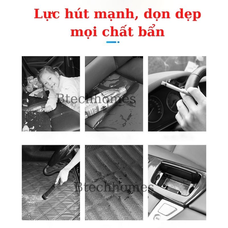 Máy Hút Bụi Cầm Tay Mini Máy Hút Bụi Ô Tô Giường Nệm Lực Hút Cực Mạnh Thuận Tiện Hút Bụi Ô tô, Nhà Cửa Sofa