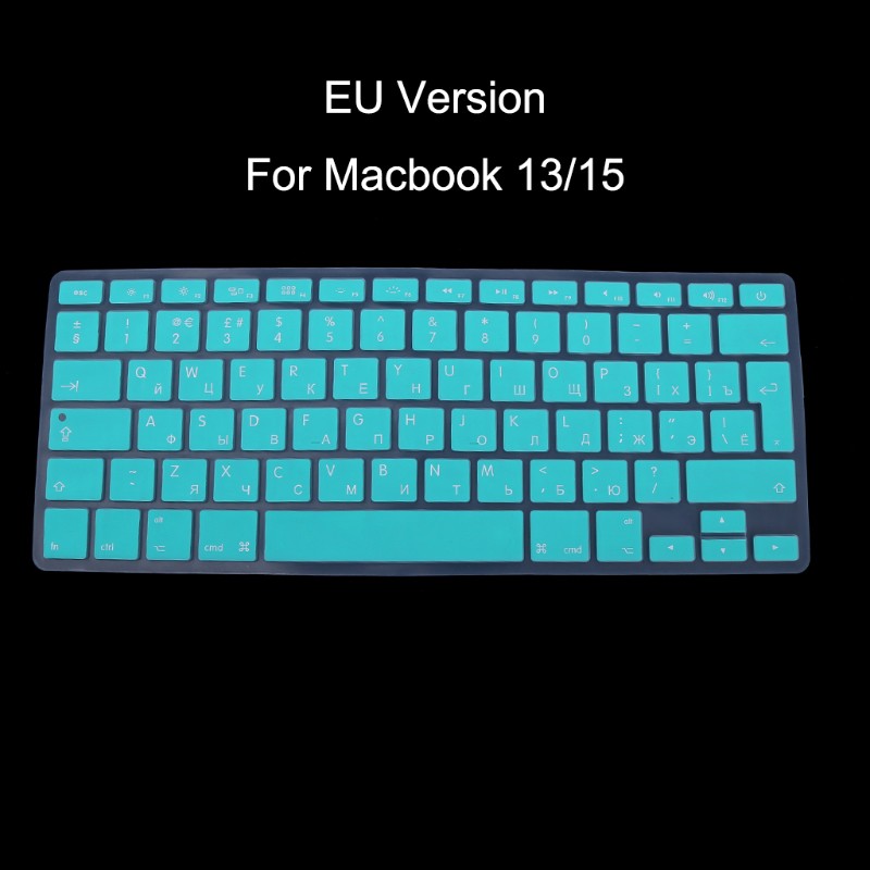 EU Version Russian Keyboard Silicone Skin Cover For Apple Macbook Air Pro 13 15