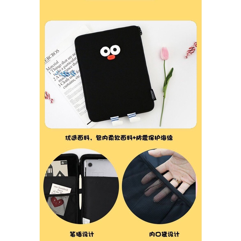 Túi đựng laptop máy tính bảng 11/13/15 inch họa tiết hoạt hình phong cách Hàn Quốc