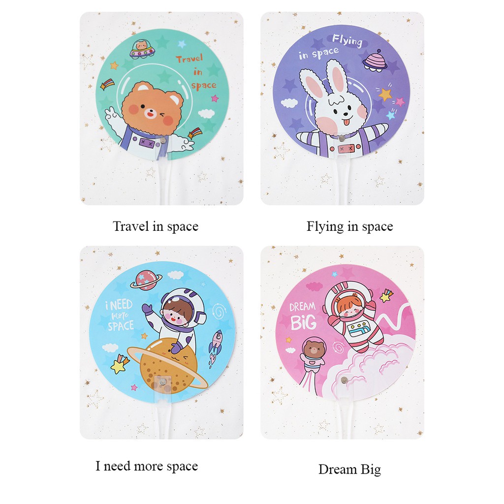 Quạt cầm tay mini làm bằng nhựa hình tròn nhiều hoạ tiết - Dino Case | BigBuy360 - bigbuy360.vn