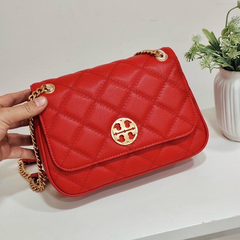 Túi xách da thật Tory Burch  Claret