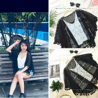 Áo kimono ren đi biển