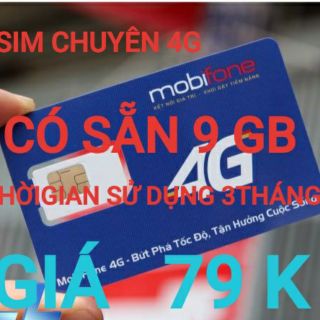 Sim chuyên 4G của mobi , có sẵn 9GB tốc độ cao thời gian sử dụng 3 tháng, điểm mạnh là tốc độ 4G siêu nhanh, điểm yếu