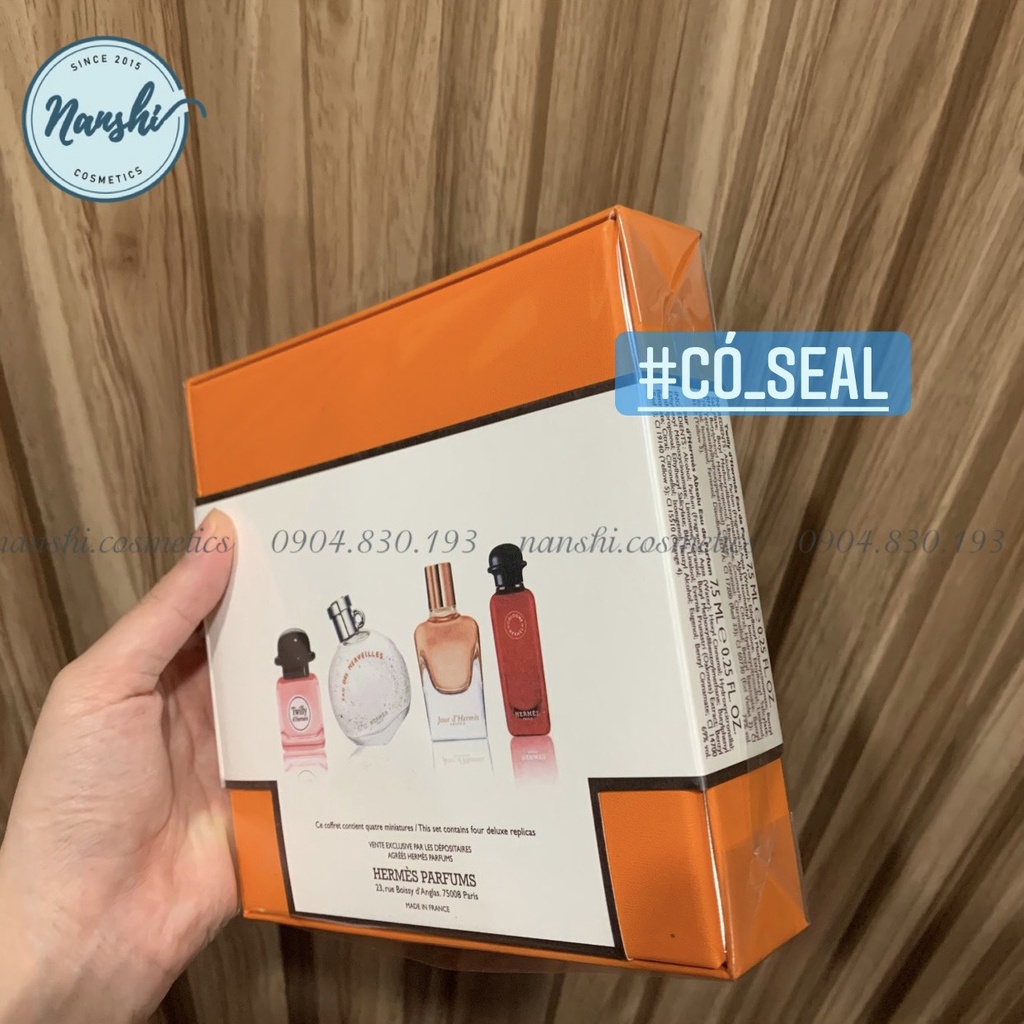Set Nước Hoa Hermes Mini, Jour d'Hermes Absolu Eau De Parfum 7,5ml, Nước hoa nữ