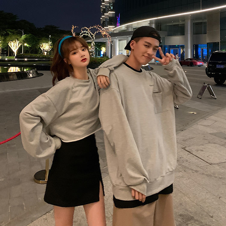 Áo Sweater Tay Dài In Chữ Kiểu Hàn Quốc Thời Trang Xuân Thu Cho Các Cặp Đôi | BigBuy360 - bigbuy360.vn