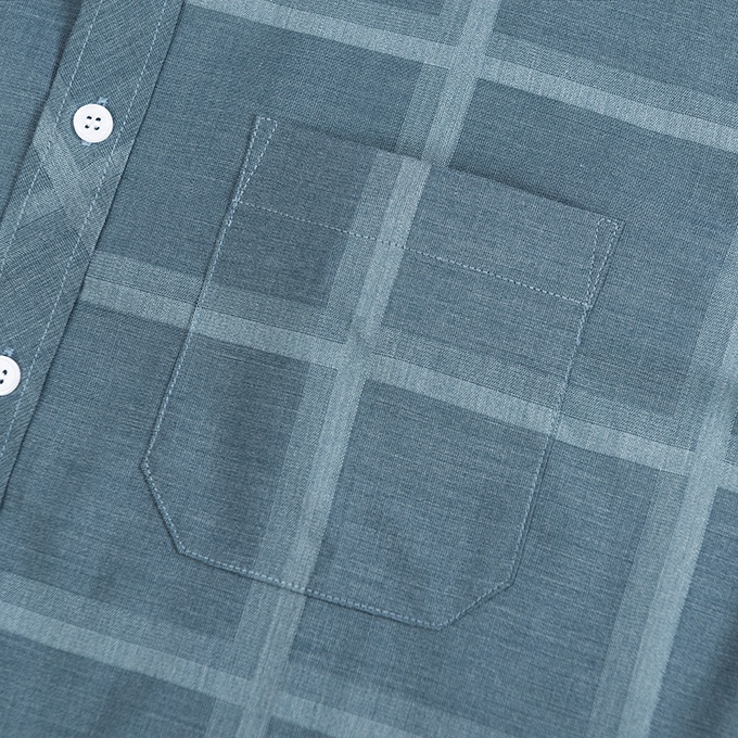 [HÀNG VIỆT NAM] Áo Sơ Mi Nam Thương Hiệu Anton Dài Tay Công Sở Trung Niên Vải Sợi Tre Họa Tiết Kẻ Caro Xanh Lục- YAC130 | BigBuy360 - bigbuy360.vn