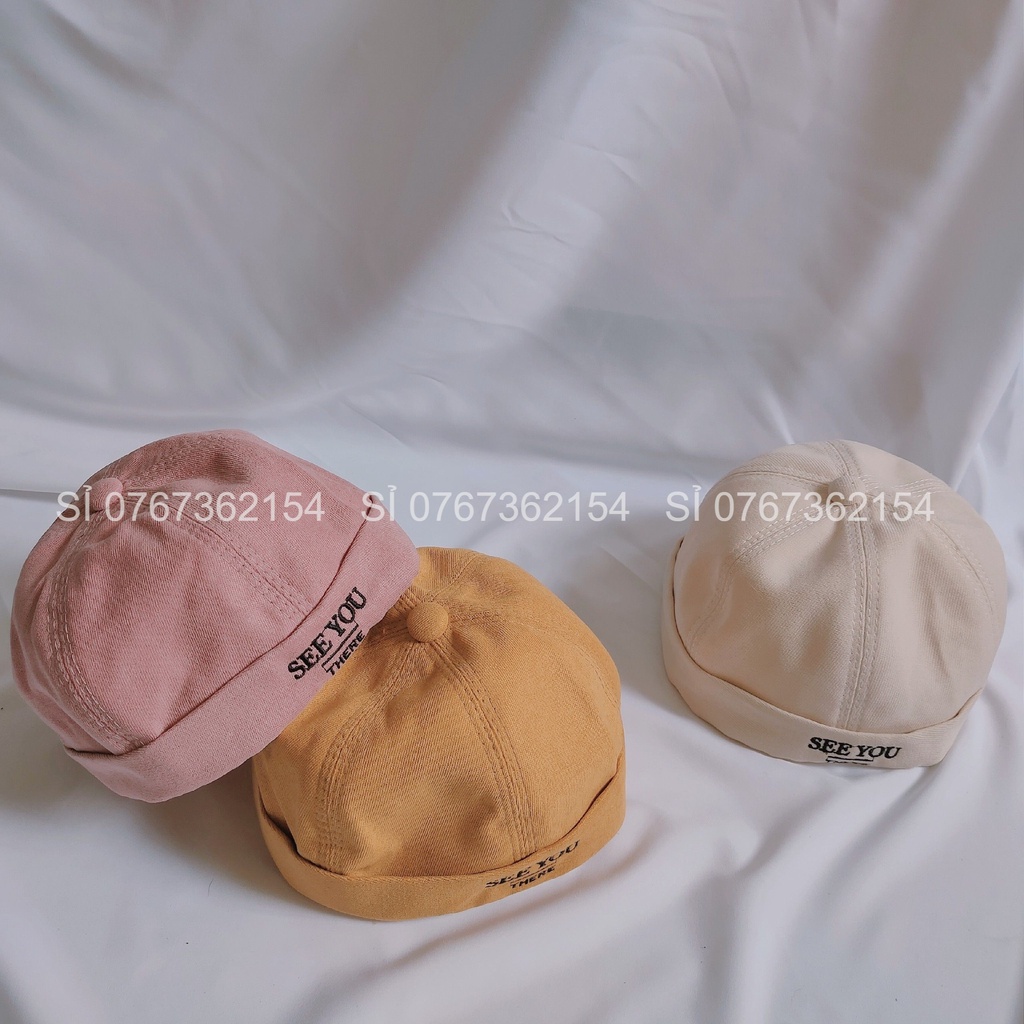 Nón Lưỡi Trai Nam Nữ Miki See You Không Vành Chất Nhung Beanie Nhiều Màu