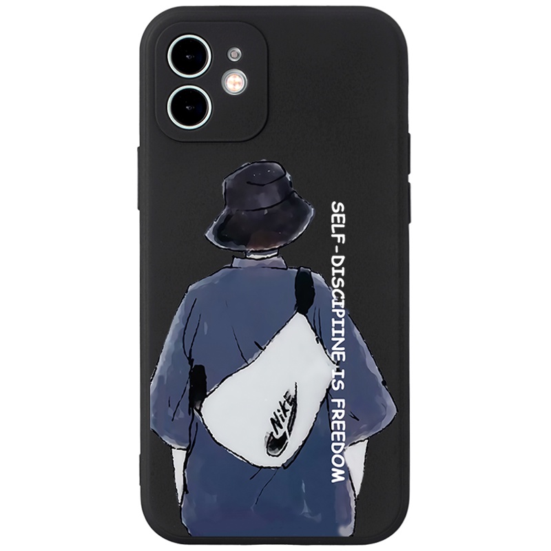 Ốp lưng JURSUE hoạt hình cặp đôi dễ thương đẹp cho iPhone 13 12 11 Pro Max SE 2020 X XR XS ip 8 7 6 6S Plus kute Y241
