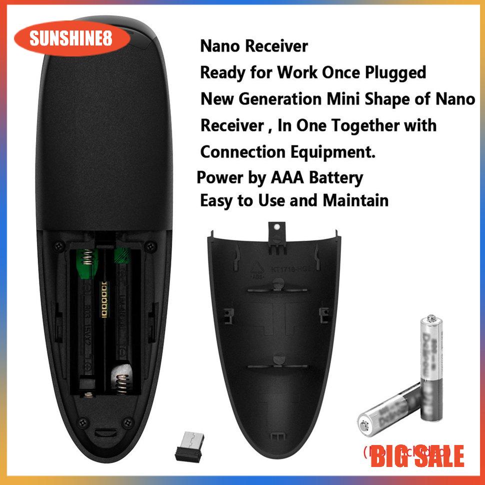 【SUN】G10S Voice Remote Control 2.4G Wireless Air Mouse Gyroscope For Tv Box