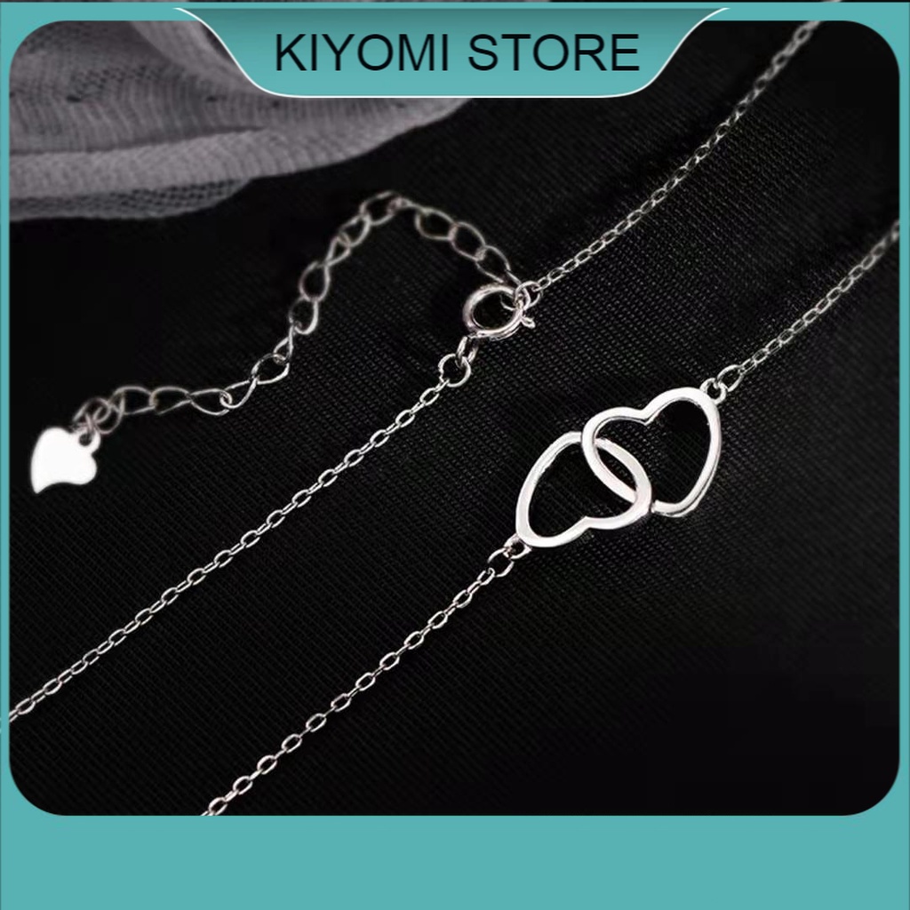 Dây Chuyền Hình Trái Tim Phong Cách Hàn Quốc Xinh Xắn Dễ Thương KIYOMI STORE
