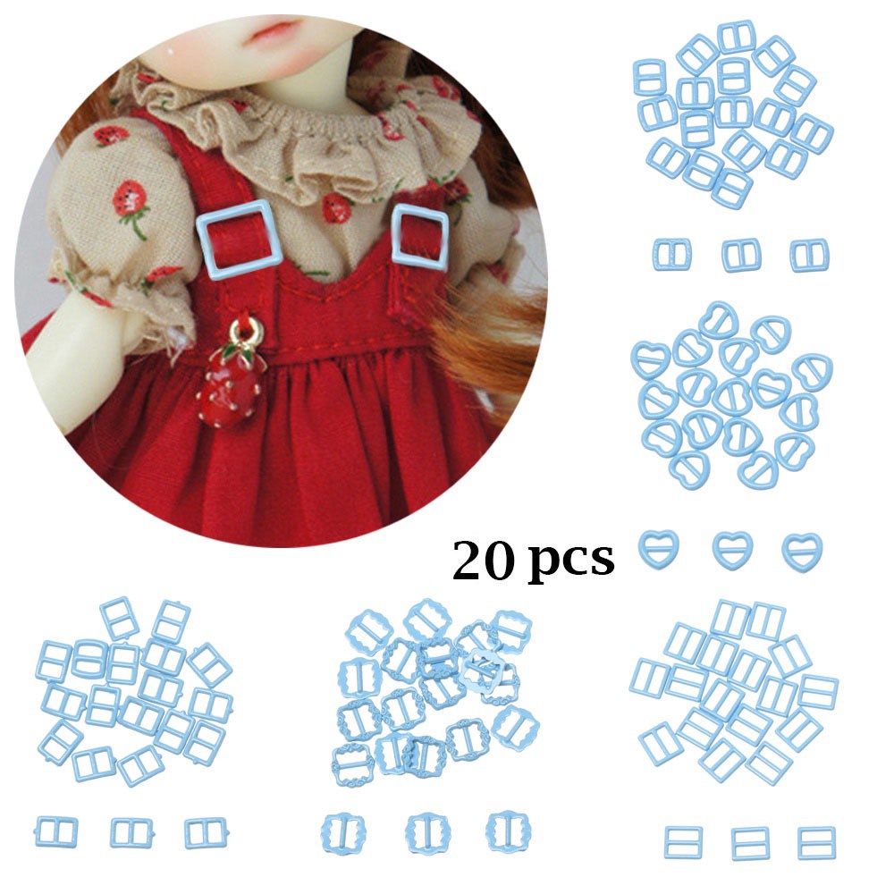 Set 20 Nút Khóa Dây Giày / Túi Xách Mini 3mm / 3.5mm / 4mm Nhiều Màu Tùy Chọn