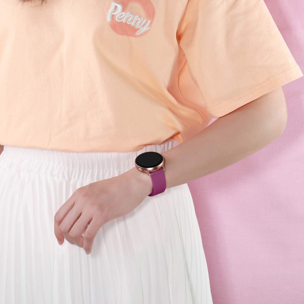 Dây Đeo Silicon Mềm 20mm Cho Đồng Hồ Thông Minh Samsung Galaxy Watch 42mm Active2 40/44mm Samsung S2 Classic