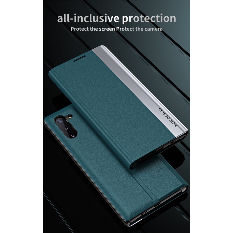 Ốp Điện Thoại Da Nắp Gập Từ Tính Sang Trọng Dành Cho Samsung Galaxy Note 8 9 10 Plus/Note 20 Ultra