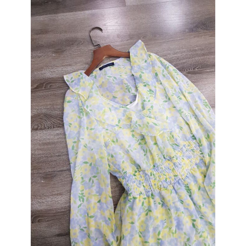 Đầm maxi hoa voan tay dài T0MMY HlLFIGER Floral Chiffon Maxi Dress