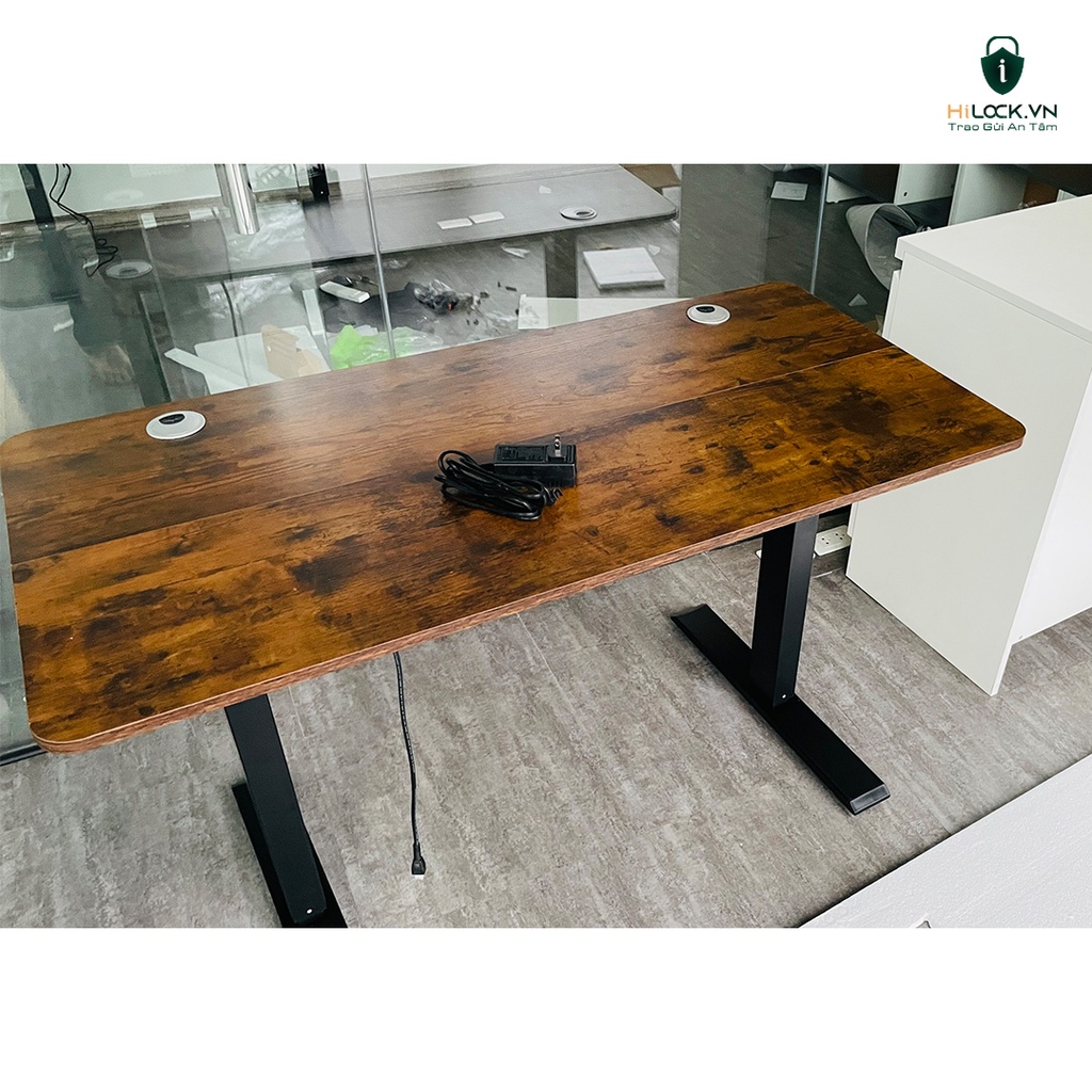 Bàn nâng hạ Ergonomic Smart Desk V2 Công Thái Học + Mặt bàn vân gỗ Sồi - Bàn nâng hạ thông minh tự động điều chỉnh điện