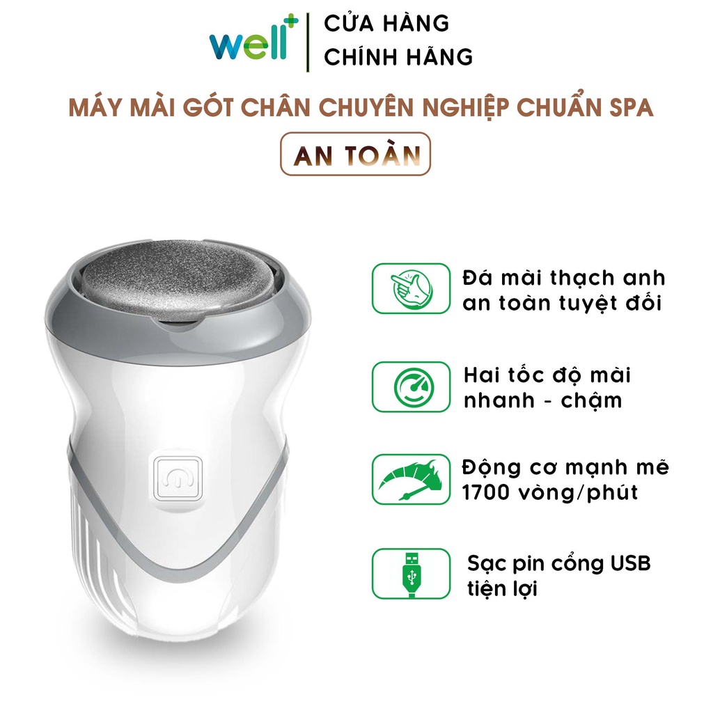 Máy Chà Gót Chân, Tẩy Da chết Gót Chân 2 Tốc Độ Tuỳ Chỉnh, Chăm Sóc Bàn Chân Chuyên Nghiệp Chuẩn Spa