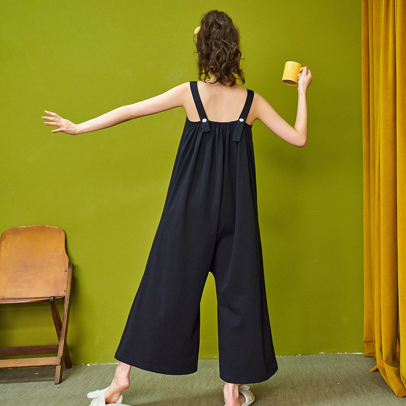 [Sẵn] Quần yếm ngủ chất mát dáng jumpsuit họa tiết thú dễ thương, Đồ ngủ nữ ulzzang mềm mát hoạt hình hàng Quảng Châu