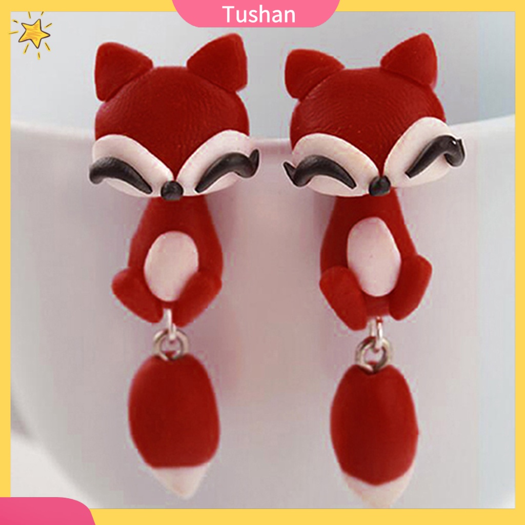 Bông Tai Handmade Hình Động Vật Hoạt Hình Bằng Đất Sét Polymer