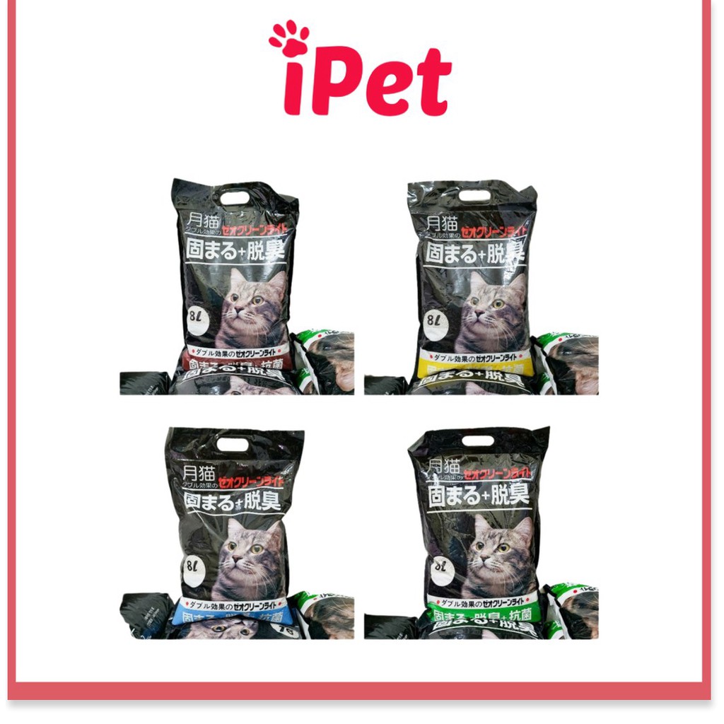 [Mã giảm giá] [SIÊU KHỬ MÙI] Cát Vệ Sinh - Cát Nhật Đen 8L Cho Mèo - iPet Shop