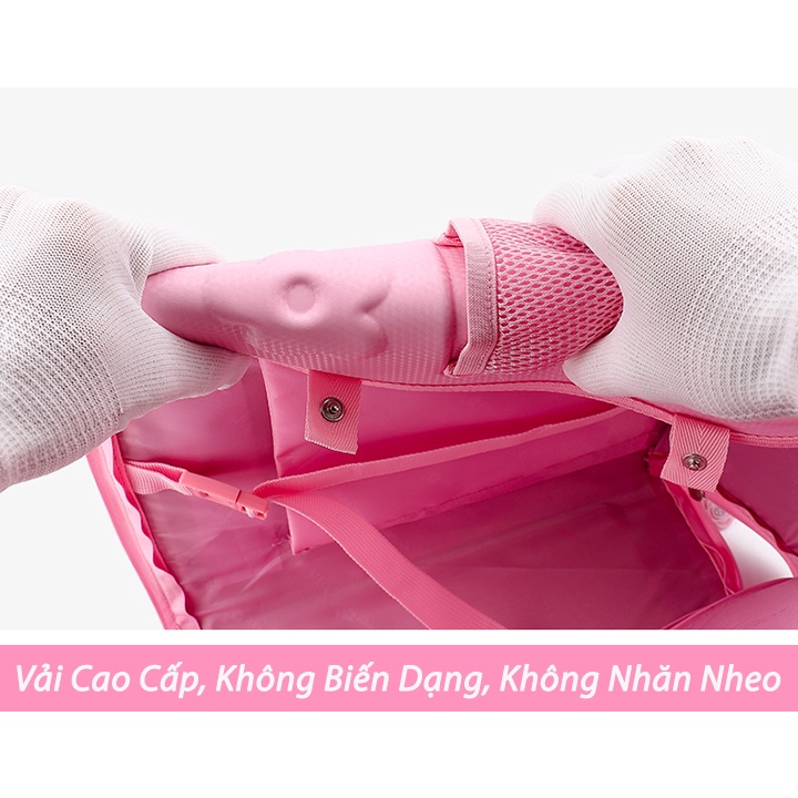 Balo học sinh chống gù lưng siêu nhẹ Miss Flower Cô gái tóc vàng, Cặp sách Chống Thấm nước in 3D cho bé gái tiểu học