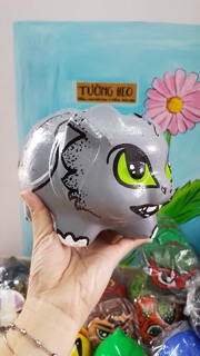 Heo đất handmade - rồng bóng đêm