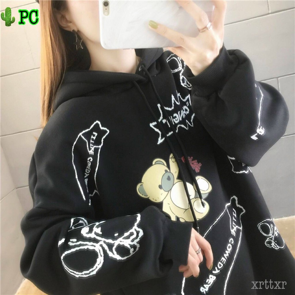 ÁO KHOÁC HOODIE NỮ PHỐI HÌNH CUTE | BigBuy360 - bigbuy360.vn