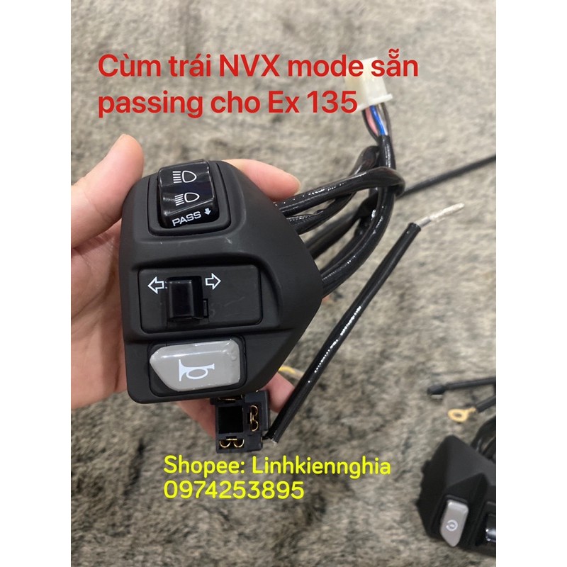Cùm NVX mode passing và tắt máy cho xe Ex 135