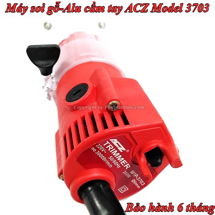 Máy Soi Gỗ, Alu Cầm Tay ACZ 3703 - Đầy Đủ Phụ Kiện - Tặng Kèm Mũi Soi Gấp Mép Alu - Máy Phay Gỗ - Bảo Hành 6 Tháng