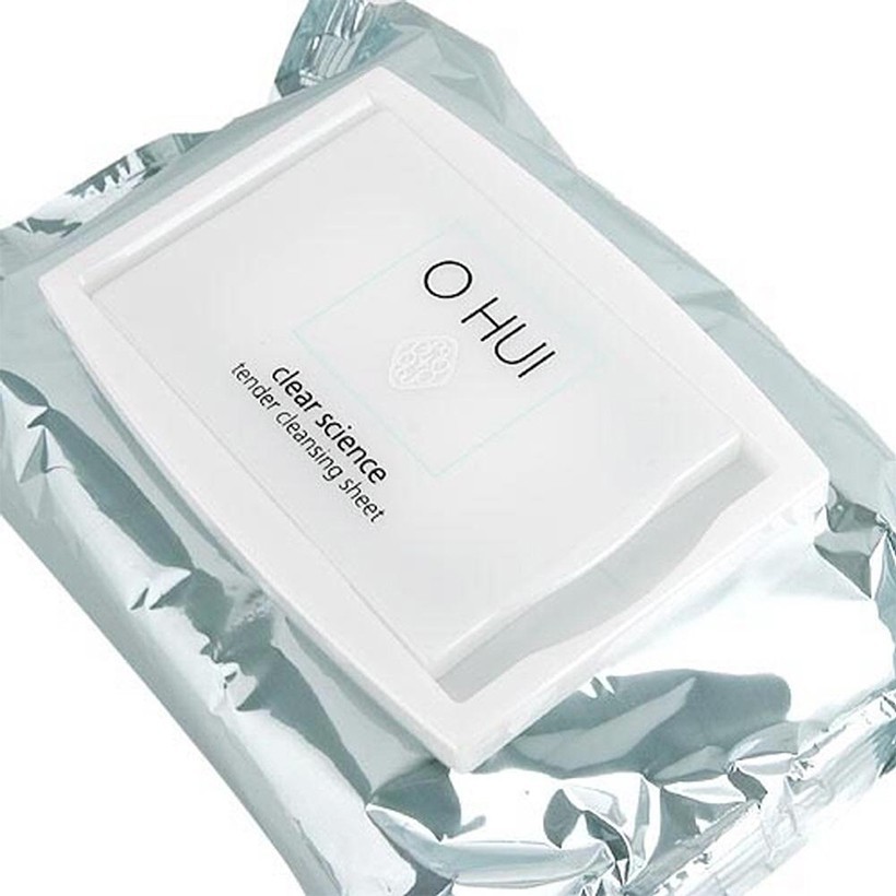 Khăn Ướt Tẩy Trang OHUI Clear Science Tender Cleansing Sheet 100 Sheets 500g | BigBuy360 - bigbuy360.vn