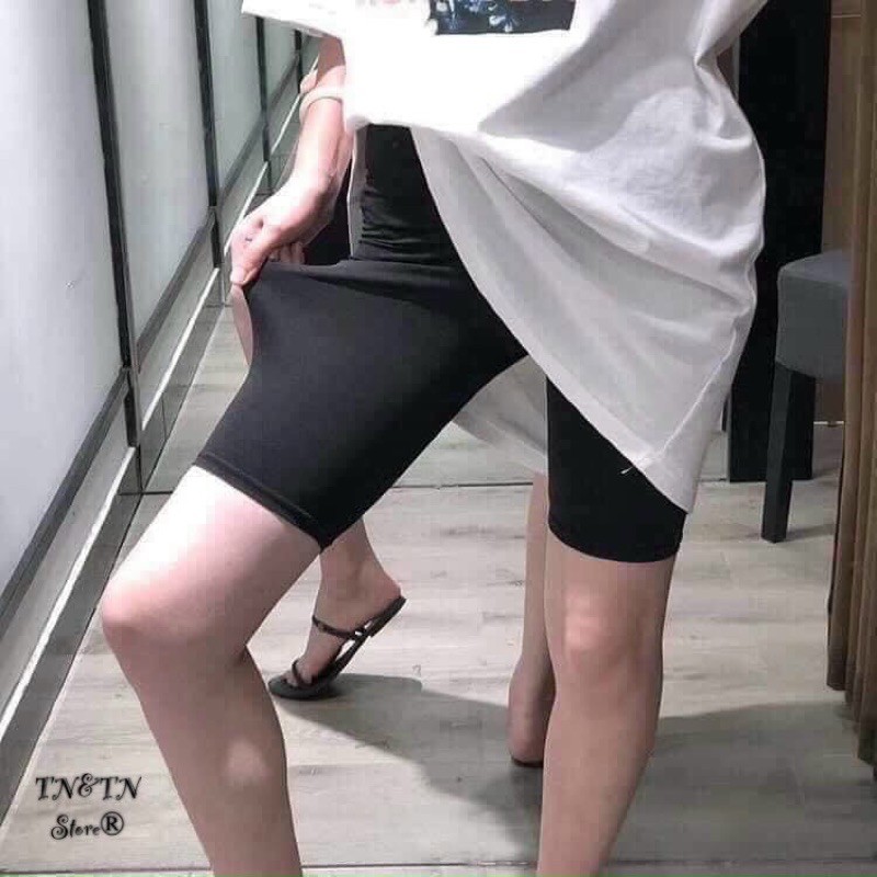 Quần legging đùi chất cotton co dãn siêu bền phong cách