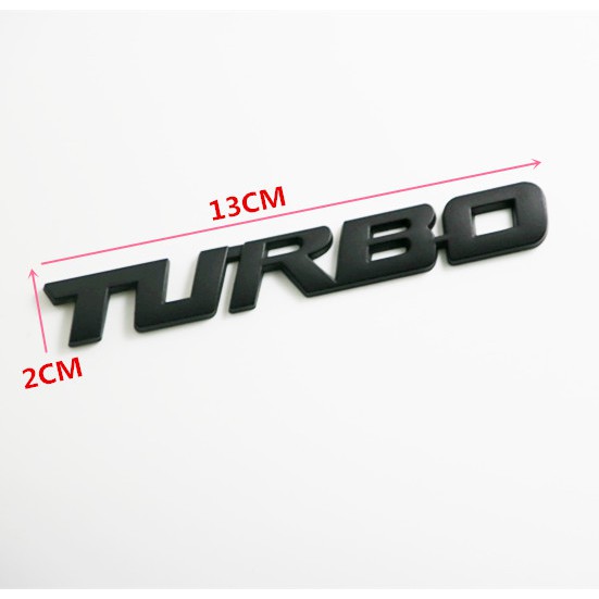 Logo 3D kim loại TURBO