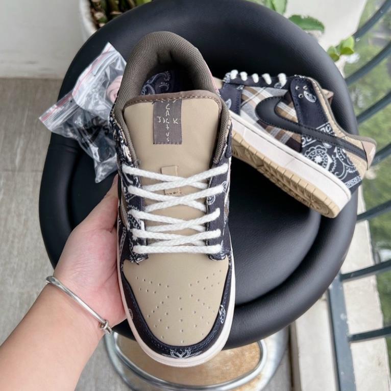 Giày Sneaker JD Sb Travis Full Phụ Kiện -Ảnh Thật JD SB TRAVIS NÂU BẢN CAO CẤP NAM NỮ