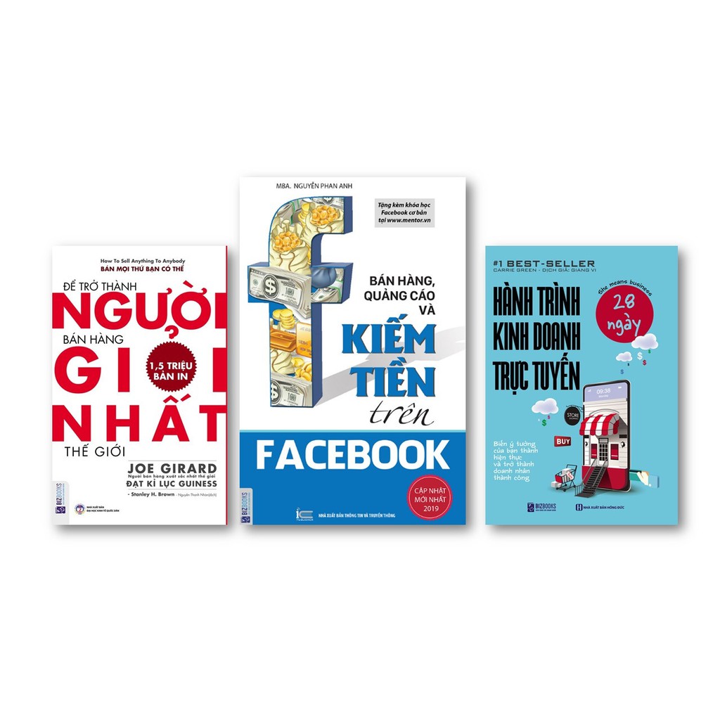 Sách - Combo Để trở thành người bán hàng giỏi nhất thế giới + Bán hàng quảng cáo và kiếm tiền trên Facebook + Hành trình