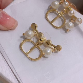 Bông Tai Thời Trang Dior Đính Ngọc Trai Sang Trọng Cho Nữ