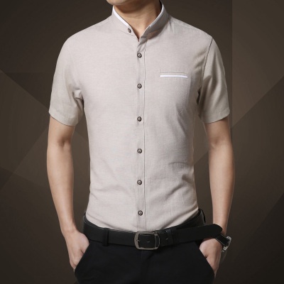 Áo Sơ Mi Cotton Oxford Tay Ngắn Plus Size Thời Trang Công Sở Cho Nam Giới