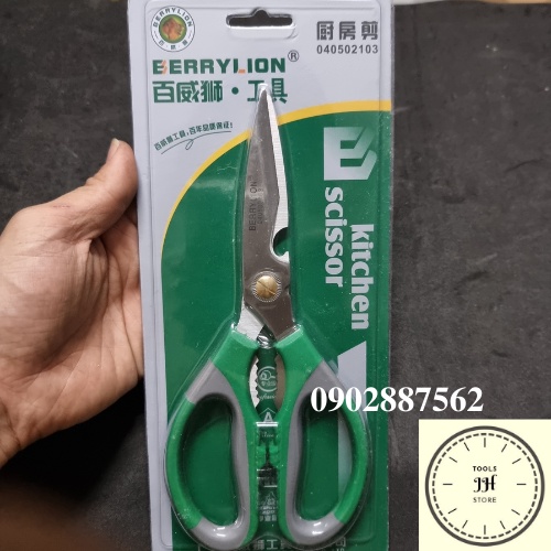 kéo gia dụng berrylion hàng công ty có khui nắp chai (kéo da vỉ 103)