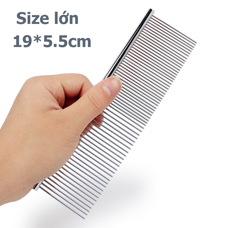 Lược Inox Chải Lông Cho Chó Mèo Lông Dài - Giúp Gỡ Rối Lông Cho Thú Cưng